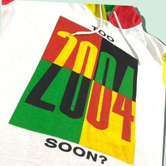 90s Cross Colors Hooded T-Post T-Shirt - Picture 3 of 10